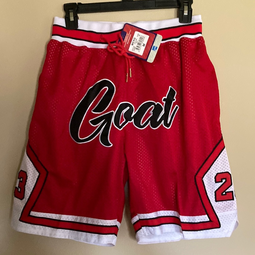Hardwood Classics Just Don Red Men's Basketball Shorts GOAT 23 NWT